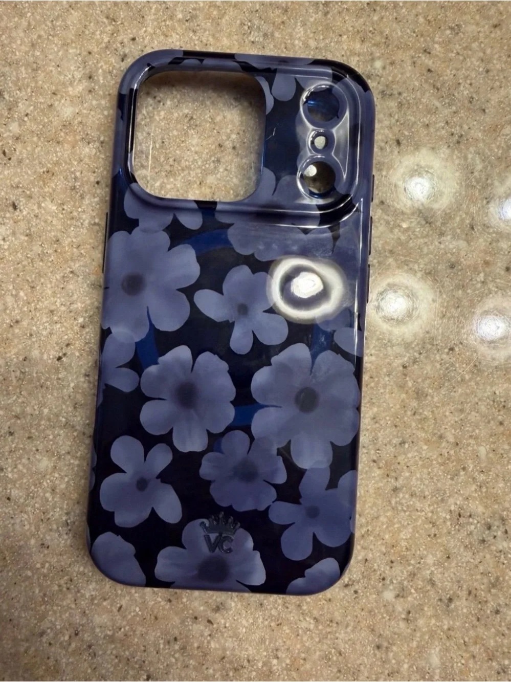 Velvet Caviar Blue Floral Glossy Phone Case